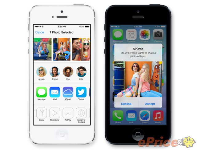 AirDrop 挑戰 NFC 過相！ iOS7 相機、相簿大更新！