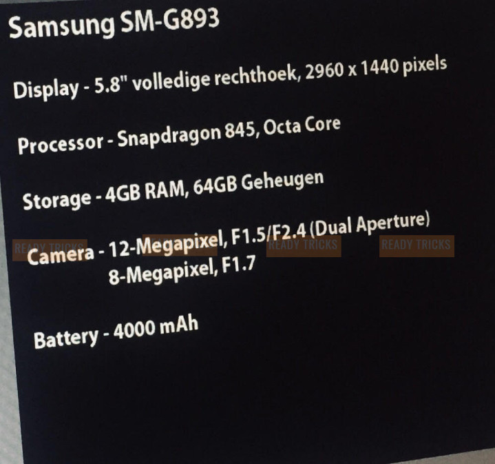 大容量 4,000mAh 電池  Galaxy S9 Active 規格流出