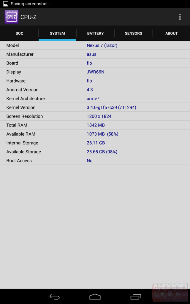 運行 Android 4.3 ！ 2 代 Nexus 7 機身、跑分全面流出
