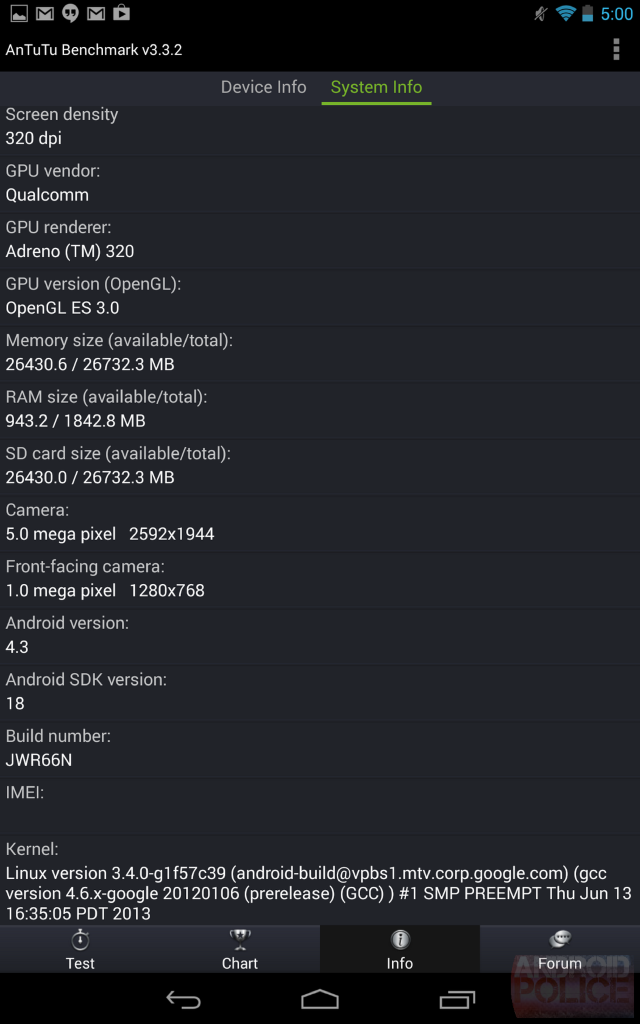 運行 Android 4.3 ！ 2 代 Nexus 7 機身、跑分全面流出