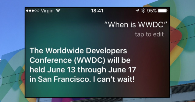 ​Apple 有內鬼！Siri 爆 WWDC 2016 舉辦日期