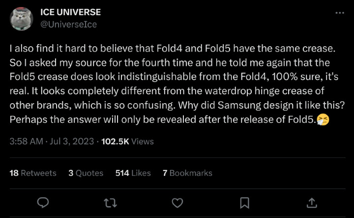 Galaxy Z Fold5 發表前   再添兩條重要爆料資訊