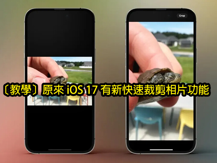 【教學】原來 iOS 17 有新快速裁剪照片功能  手把手教你怎麼做