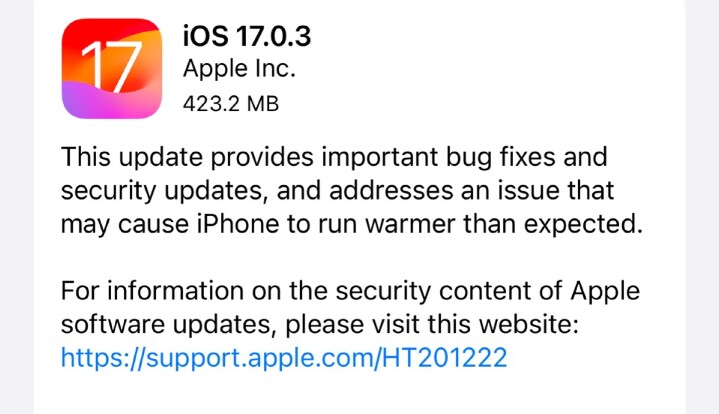 iOS 17.0.3 更新推出   期望修正 iPhone 15 發熱問題