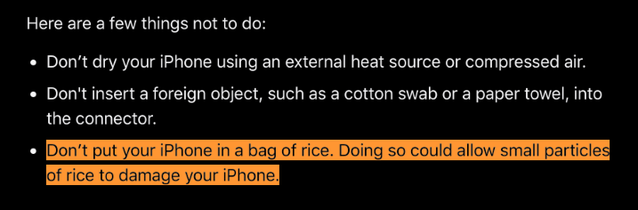iPhone 進水別再放進米袋了  Apple 闢謠應對手機進水正確 4 步驟