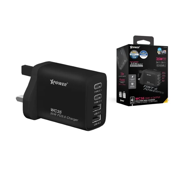 XPower WC35 35W 4輸出 PD3.0 迷你快充充電器2.jpeg XPower WC35 35W 4輸出 PD3.0 迷你快充充電器2.jpeg