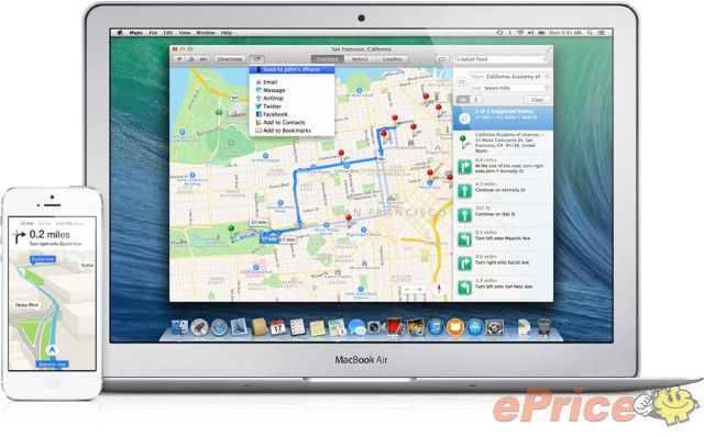 iOS 功能引入　OS X Mavericks 通知、地圖功能一覽